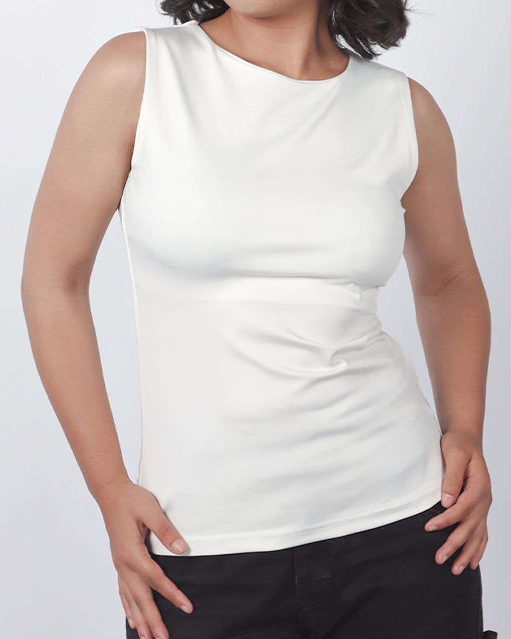 Sleeveless Tee – Soft Everyday Basic White