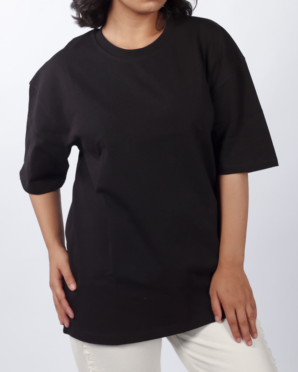 Unisex Oversized Short-Sleeve T-Shirt - Black