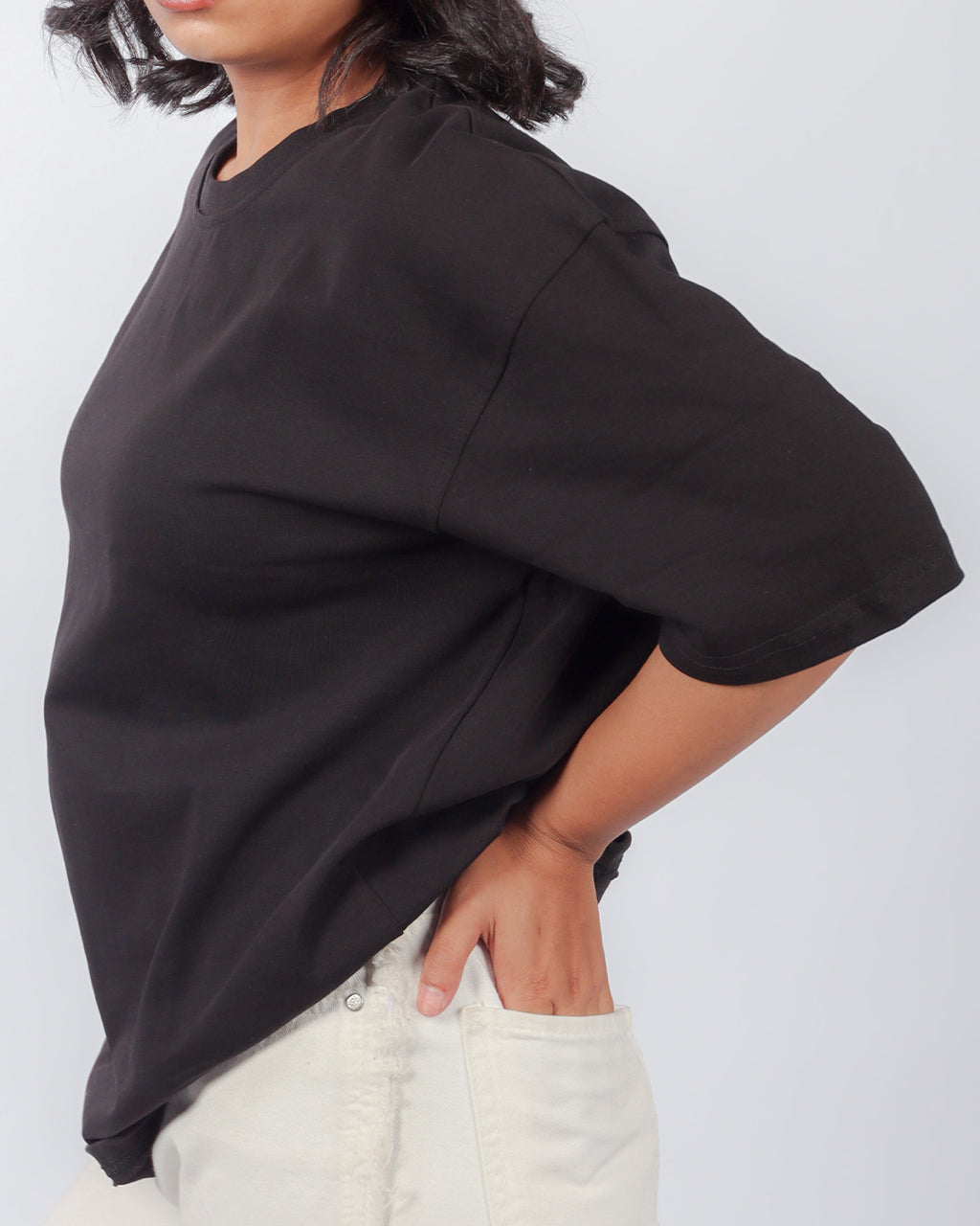 Unisex Oversized Short-Sleeve T-Shirt - Black